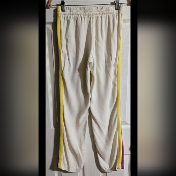 Zadig & Voltaire Deluxe Pants 36 US4 White Yellow Red Striped Sporty - Picture 4 of 5